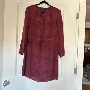 Rails snakeskin silk dress